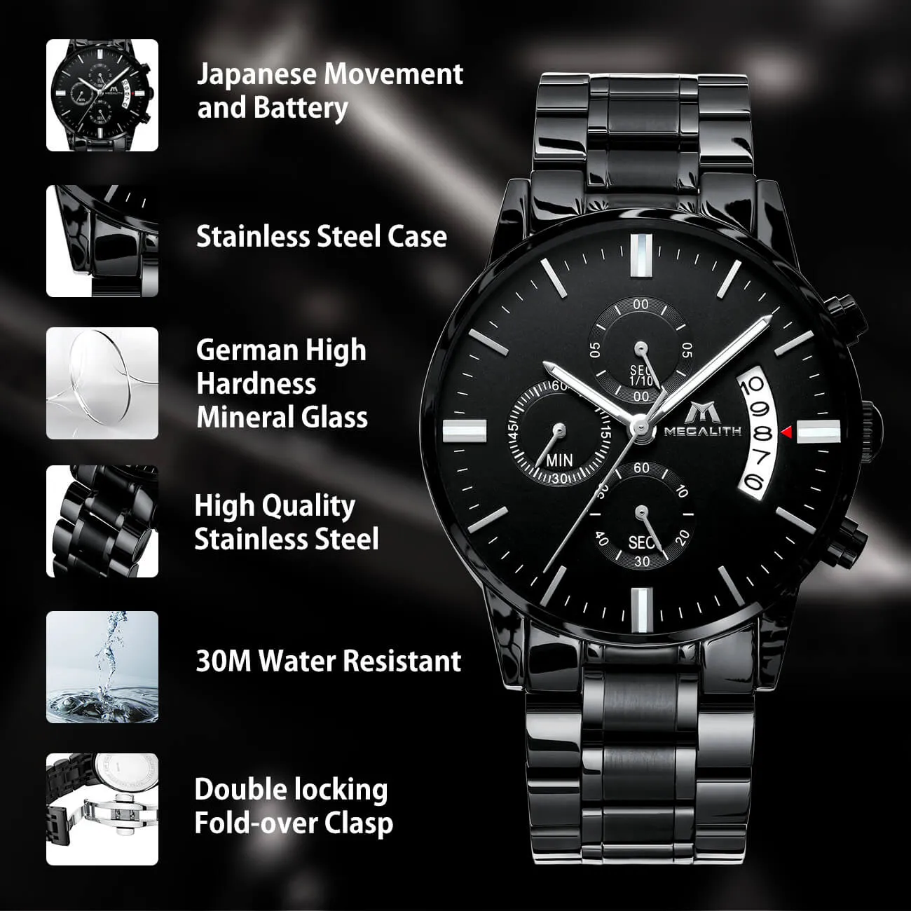 0105M | Quartz Men Watch | Stainless Steel Band