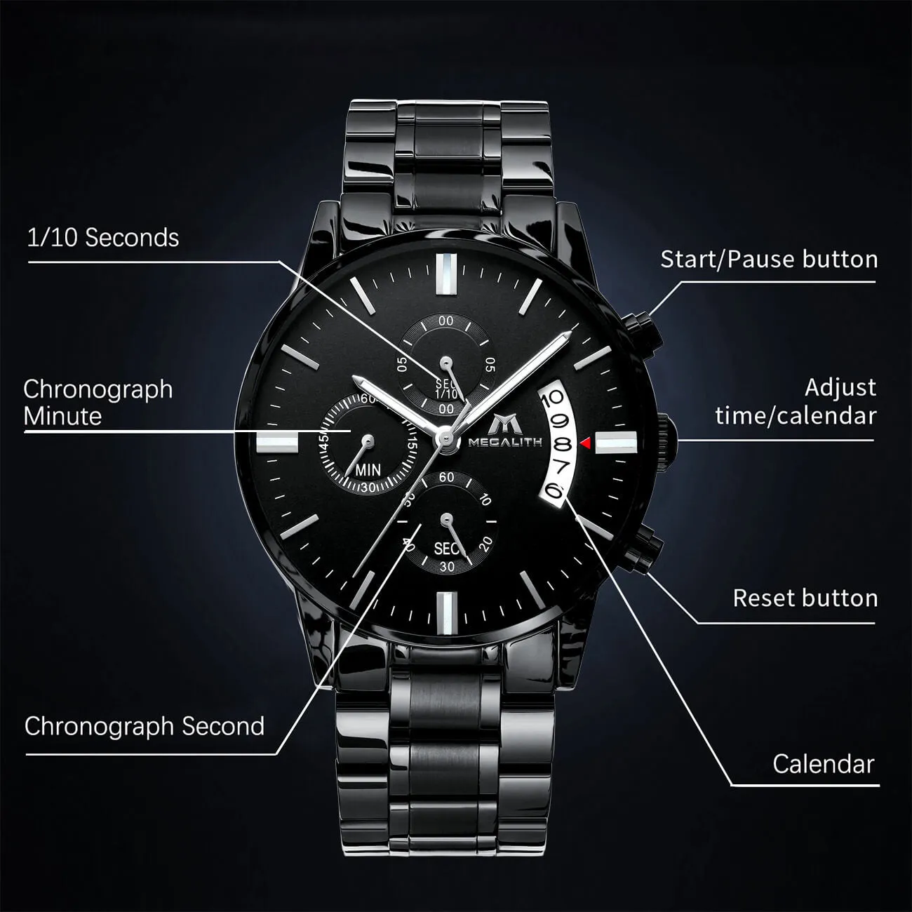 0105M | Quartz Men Watch | Stainless Steel Band