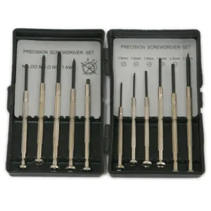 11PCS Mini Precision Screwdriver Set With Case, Precision Repair Tool Kit with 11 Different Size Screwdrivers, Ideal for Watch, Jewelers