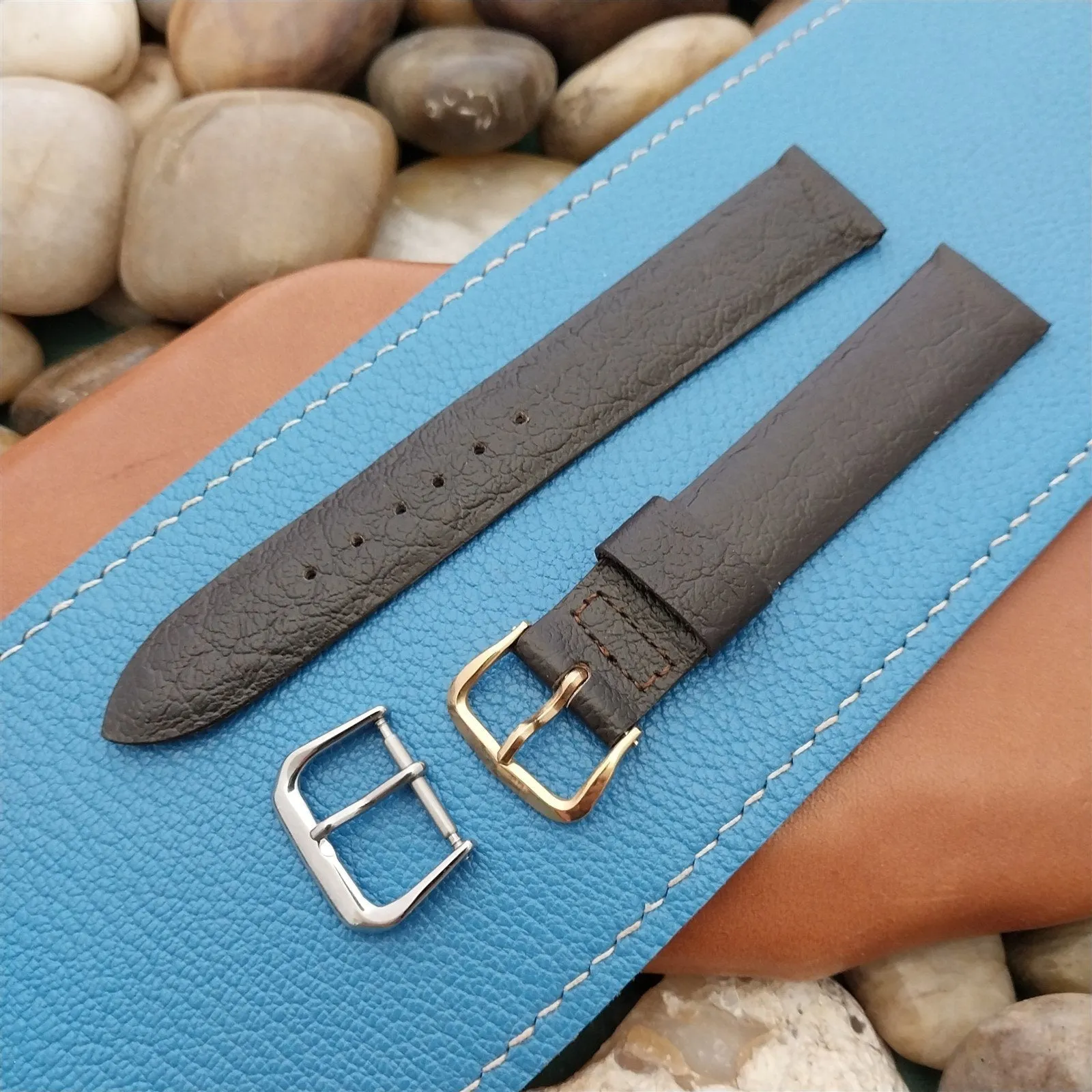 17mm Kreisler Saddle Leather nos Unused Classic Tapered 1960s Vintage Watch Band