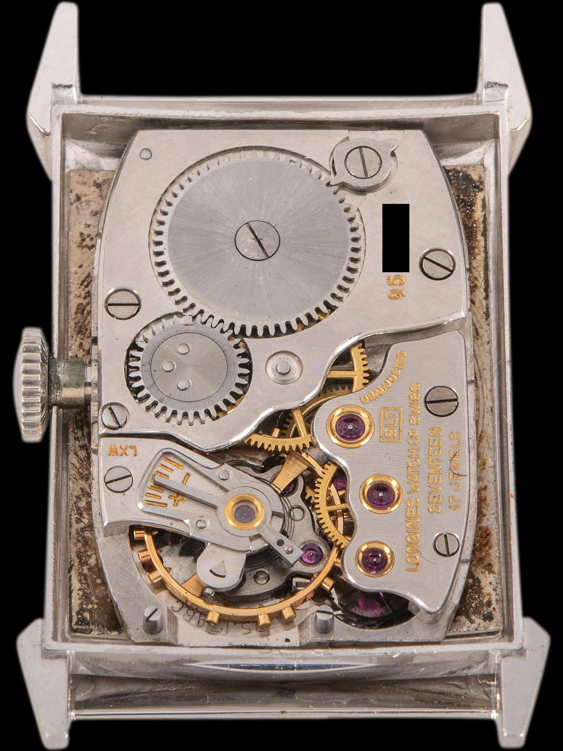 1955 Longines Dress Watch 14K WG (Ref. 2041 P) "Cal. 9LT" Diamond Dial