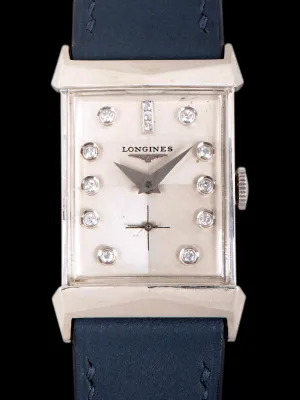 1955 Longines Dress Watch 14K WG (Ref. 2041 P) "Cal. 9LT" Diamond Dial