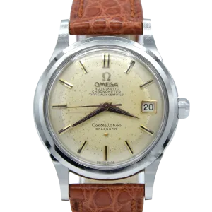 1956/57 Omega Constellation Chronometer Early Model 2943 with two tone Patina Dial in stainless steel