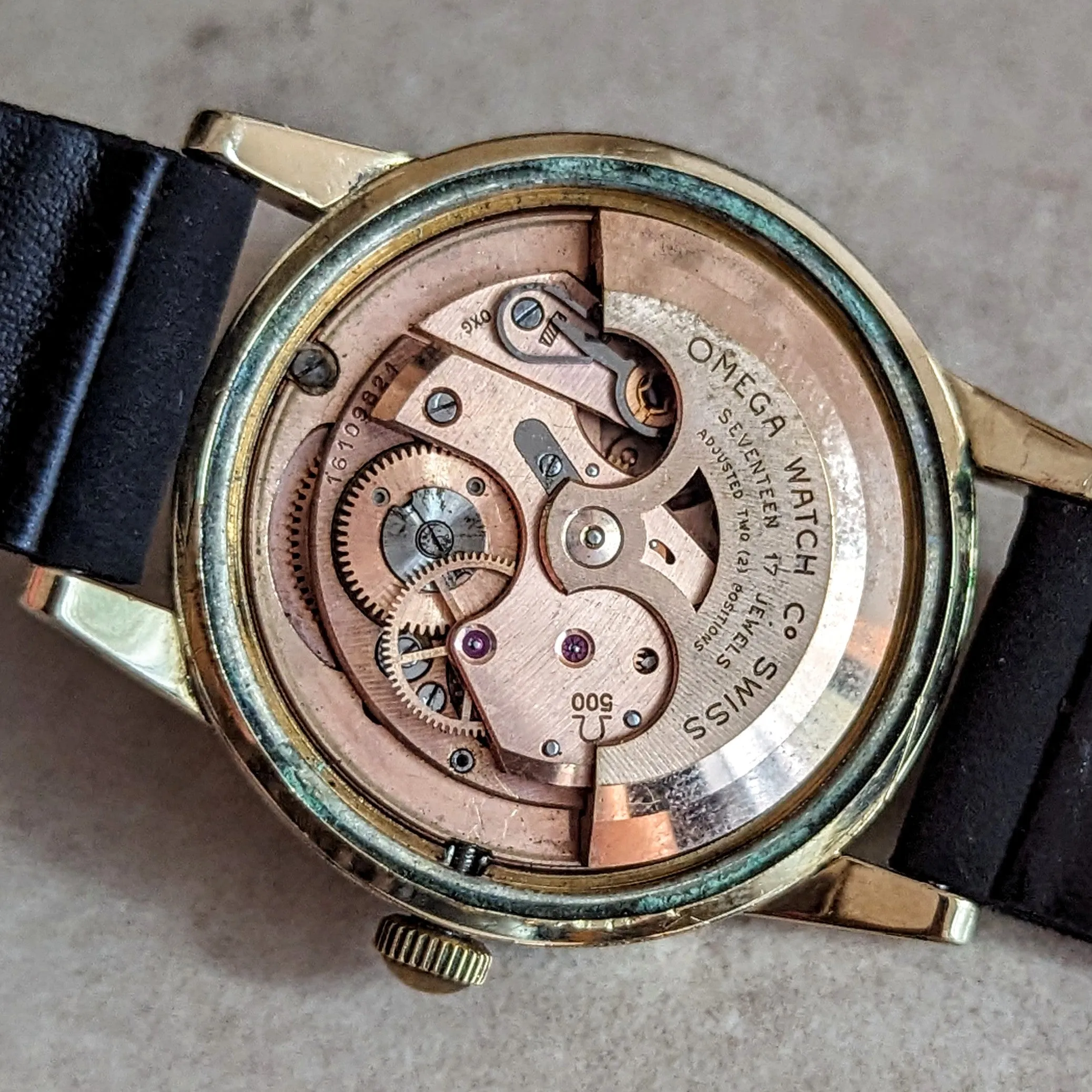 1958 OMEGA Seamaster Automatic Wristwatch Cal. 500 14K G.F. Vintage Watch Ref. G6250