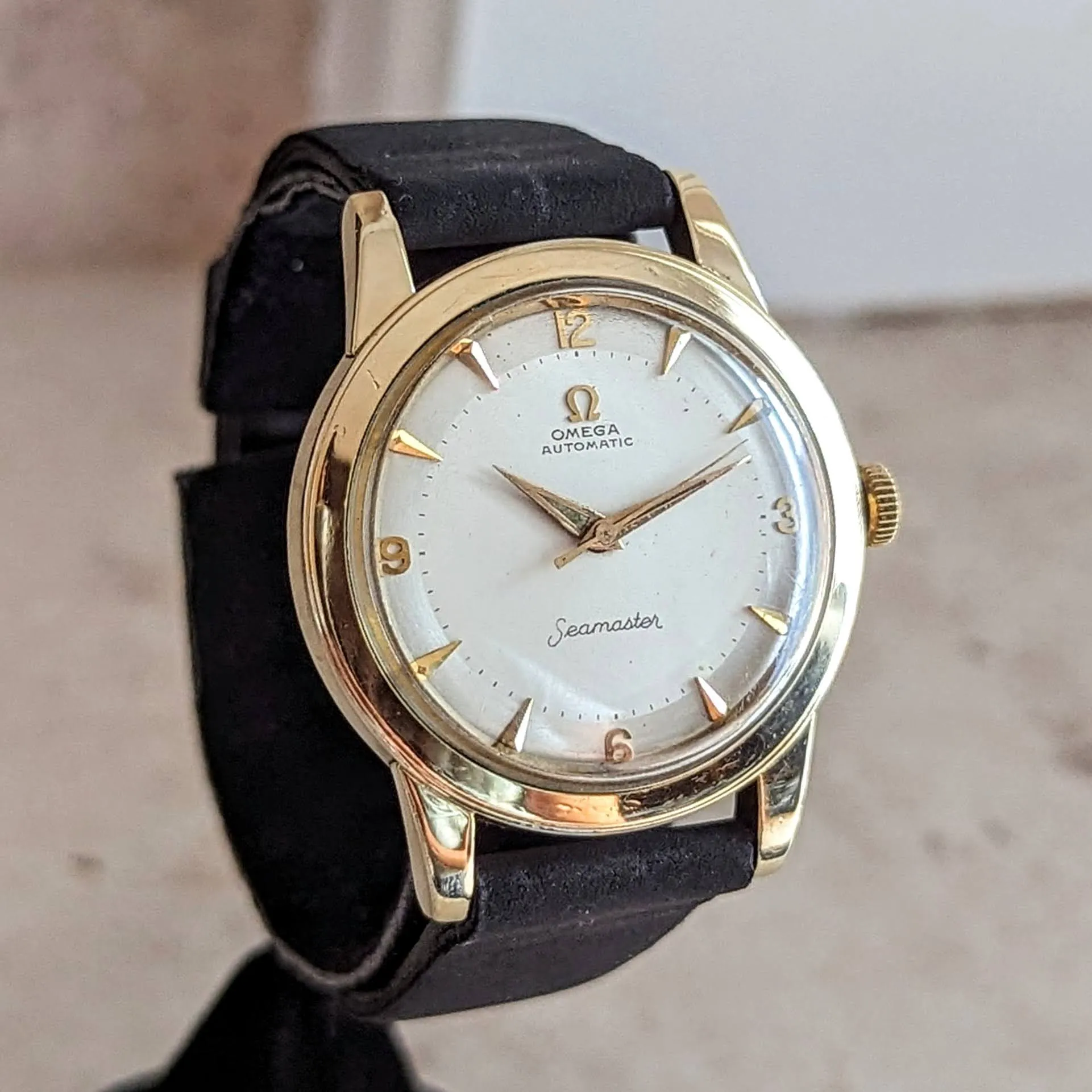 1958 OMEGA Seamaster Automatic Wristwatch Cal. 500 14K G.F. Vintage Watch Ref. G6250