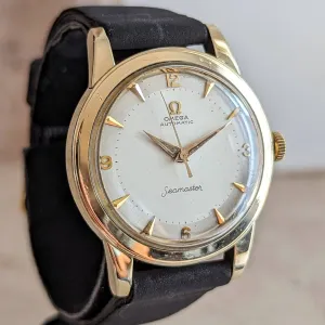 1958 OMEGA Seamaster Automatic Wristwatch Cal. 500 14K G.F. Vintage Watch Ref. G6250