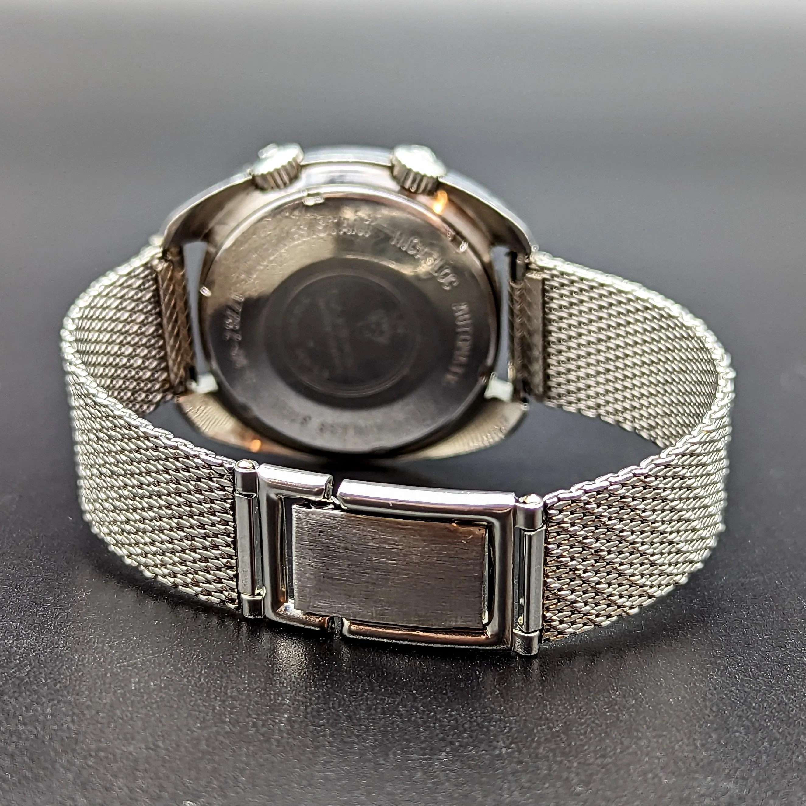 1970s SANDOZ Monsoon Automatic Watch Triple Date Swiss Made Wristwatch
