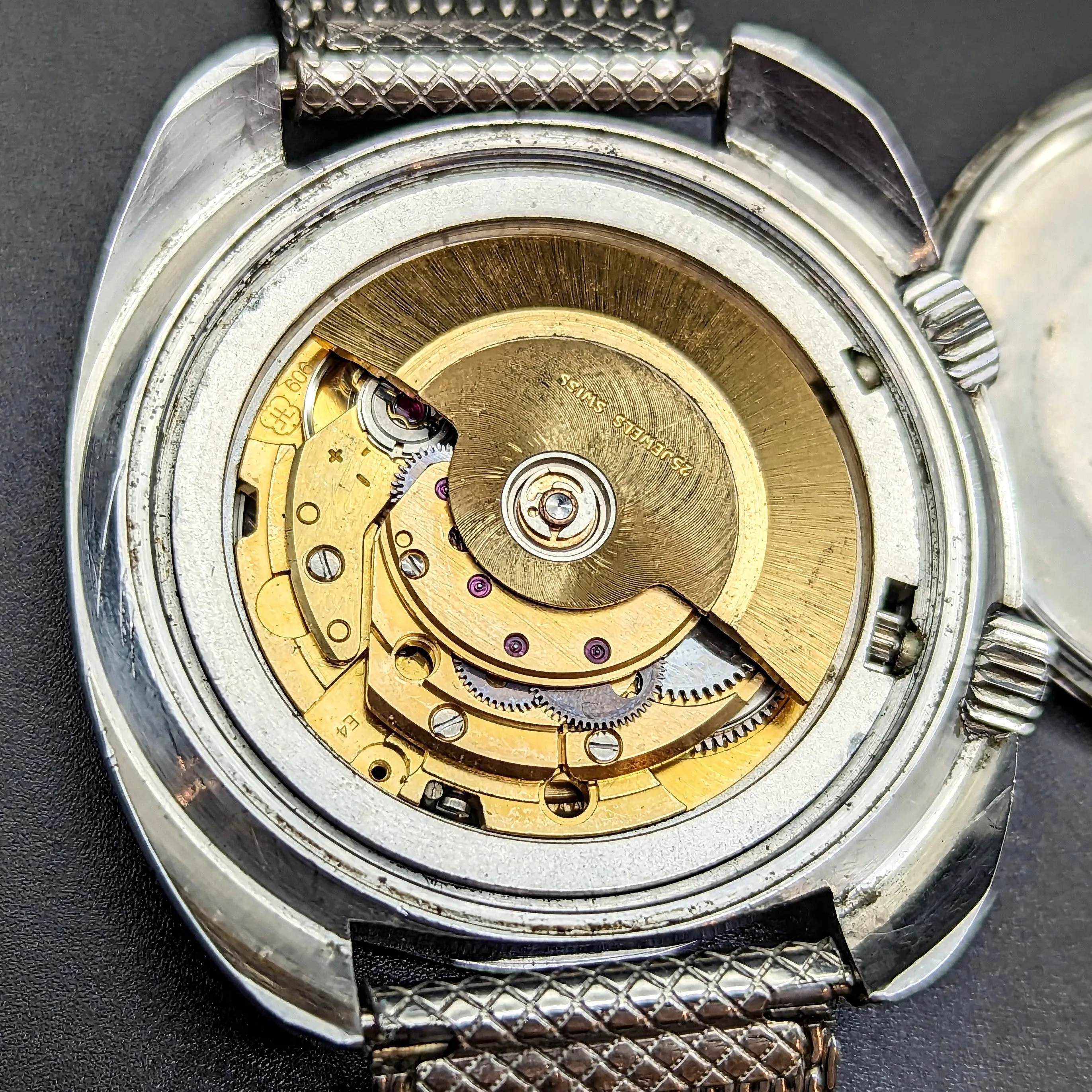 1970s SANDOZ Monsoon Automatic Watch Triple Date Swiss Made Wristwatch