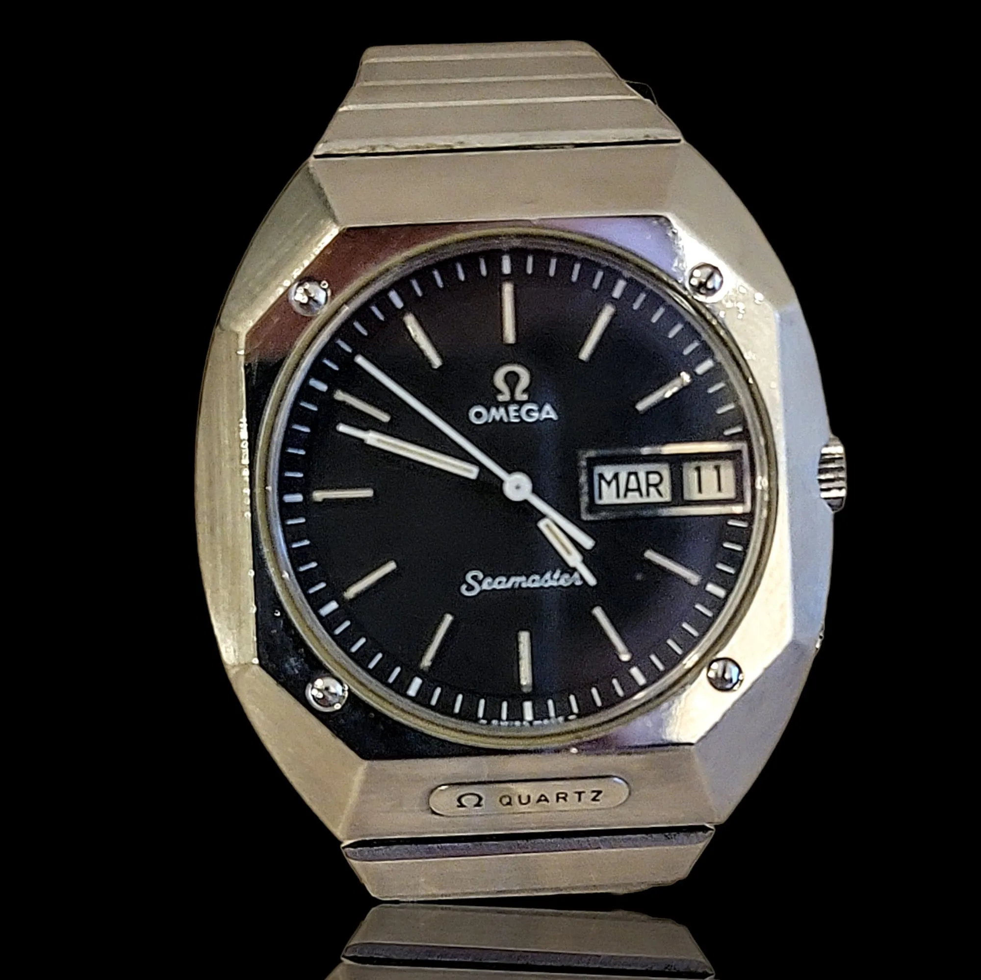1975 OMEGA Seamaster Mariner Wristwatch Cal. 1310 Swiss Quartz Watch Ref. ST 396.0840