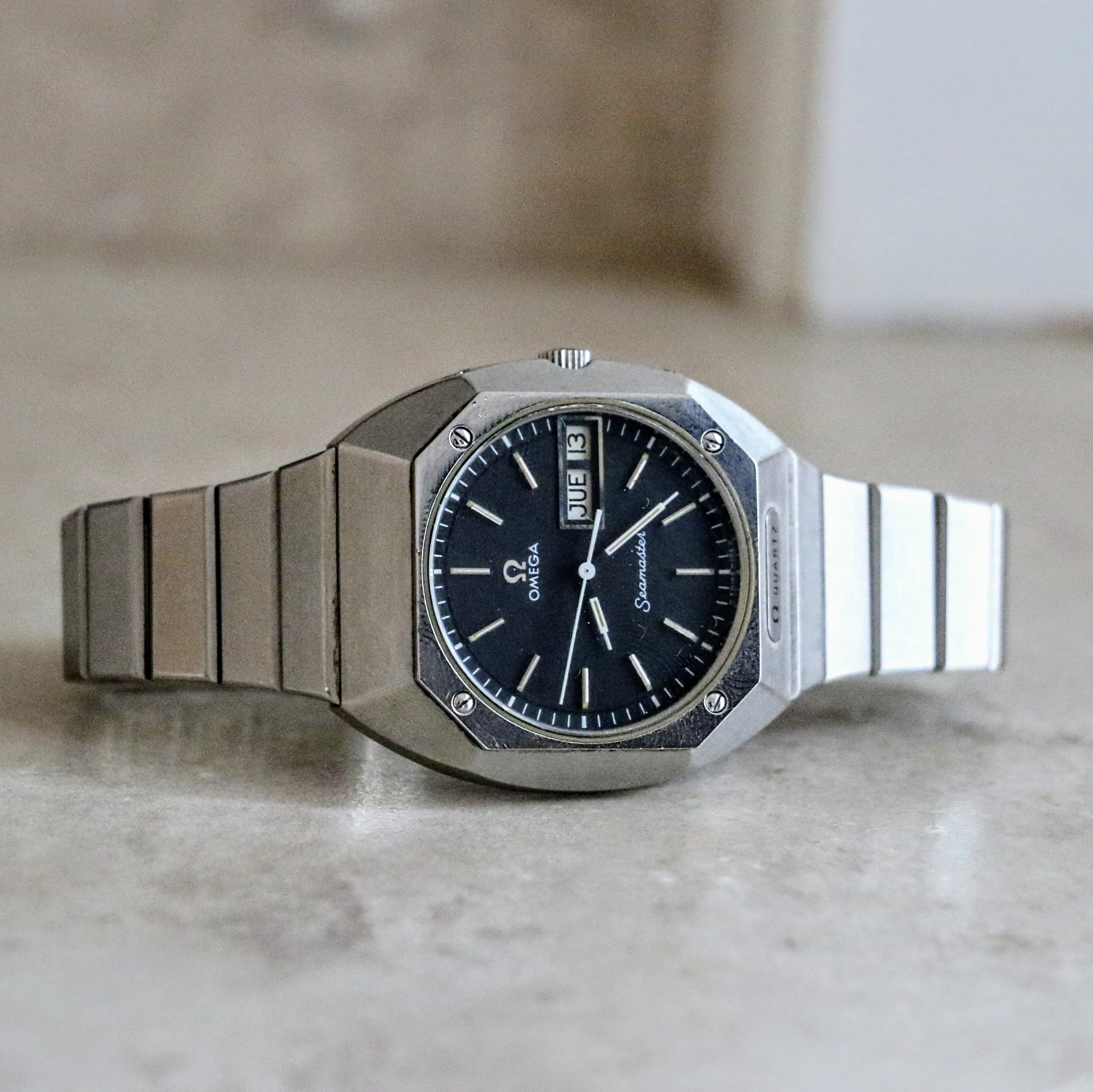 1975 OMEGA Seamaster Mariner Wristwatch Cal. 1310 Swiss Quartz Watch Ref. ST 396.0840