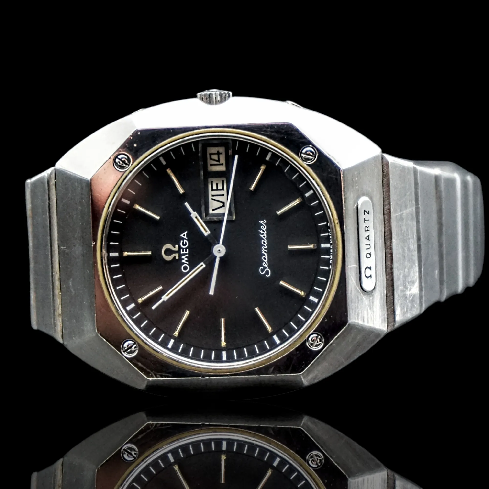 1975 OMEGA Seamaster Mariner Wristwatch Cal. 1310 Swiss Quartz Watch Ref. ST 396.0840