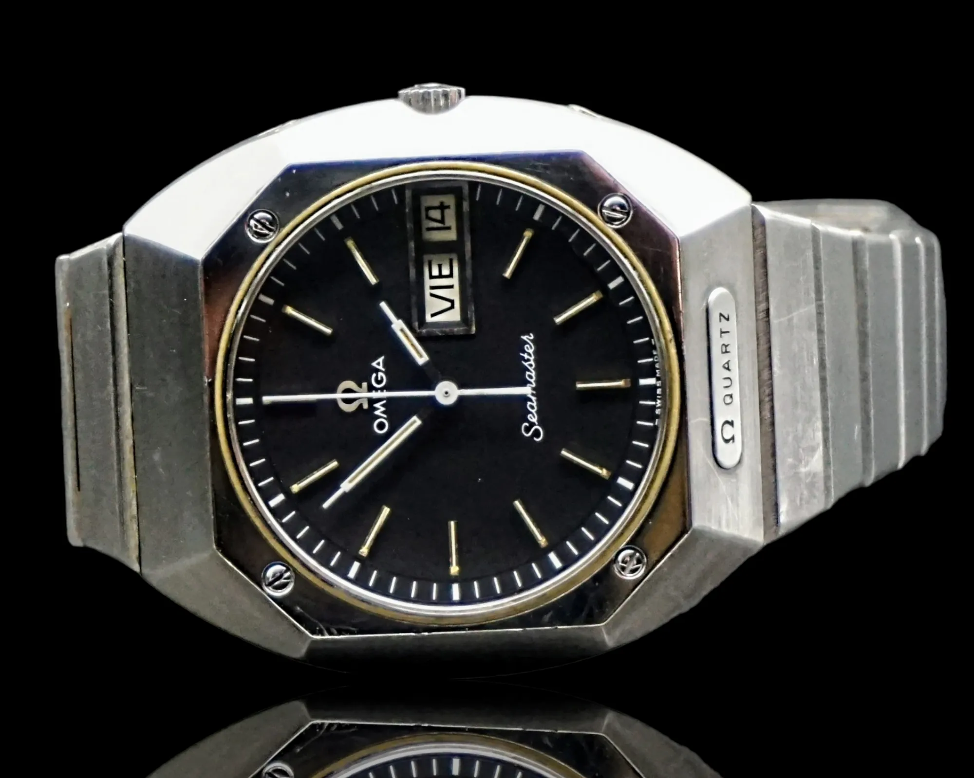 1975 OMEGA Seamaster Mariner Wristwatch Cal. 1310 Swiss Quartz Watch Ref. ST 396.0840