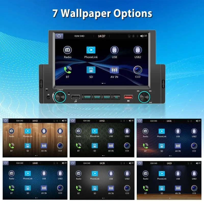 6.2 Inch Single Butt Carplay Car Monitor - Universal Wired Mp5 Player