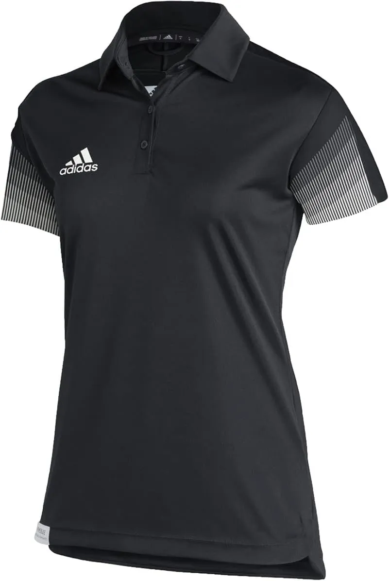 adidas Sideline 21 Primeblue Polo Shirt - Womens Multi-Sport XL Black-White