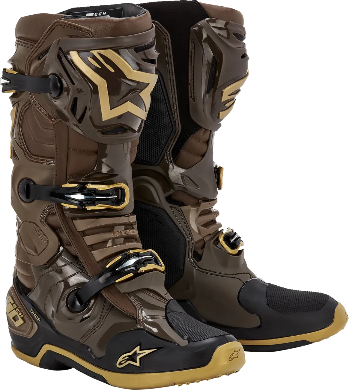 ALPINESTARS Limited Edition Squad '23 Tech 10 Boots - Brown/Gold - US 12 2010020-839-12