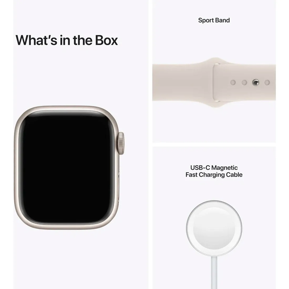 Apple Watch Series 7 GPS   Cellular, 41mm Starlight Aluminium Case with Starlight Sport Band - AU Version ( Refurbished Grade A)