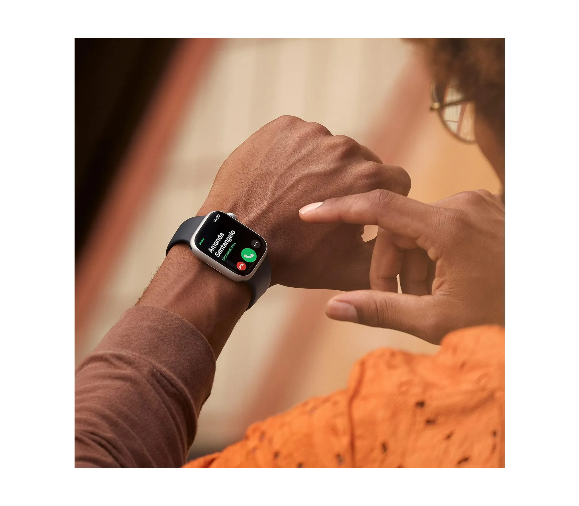 Apple Watch Series 8 GPS, 41mm Midnight Aluminium Case with Midnight Sport Band - Refurbished (Grade-B)