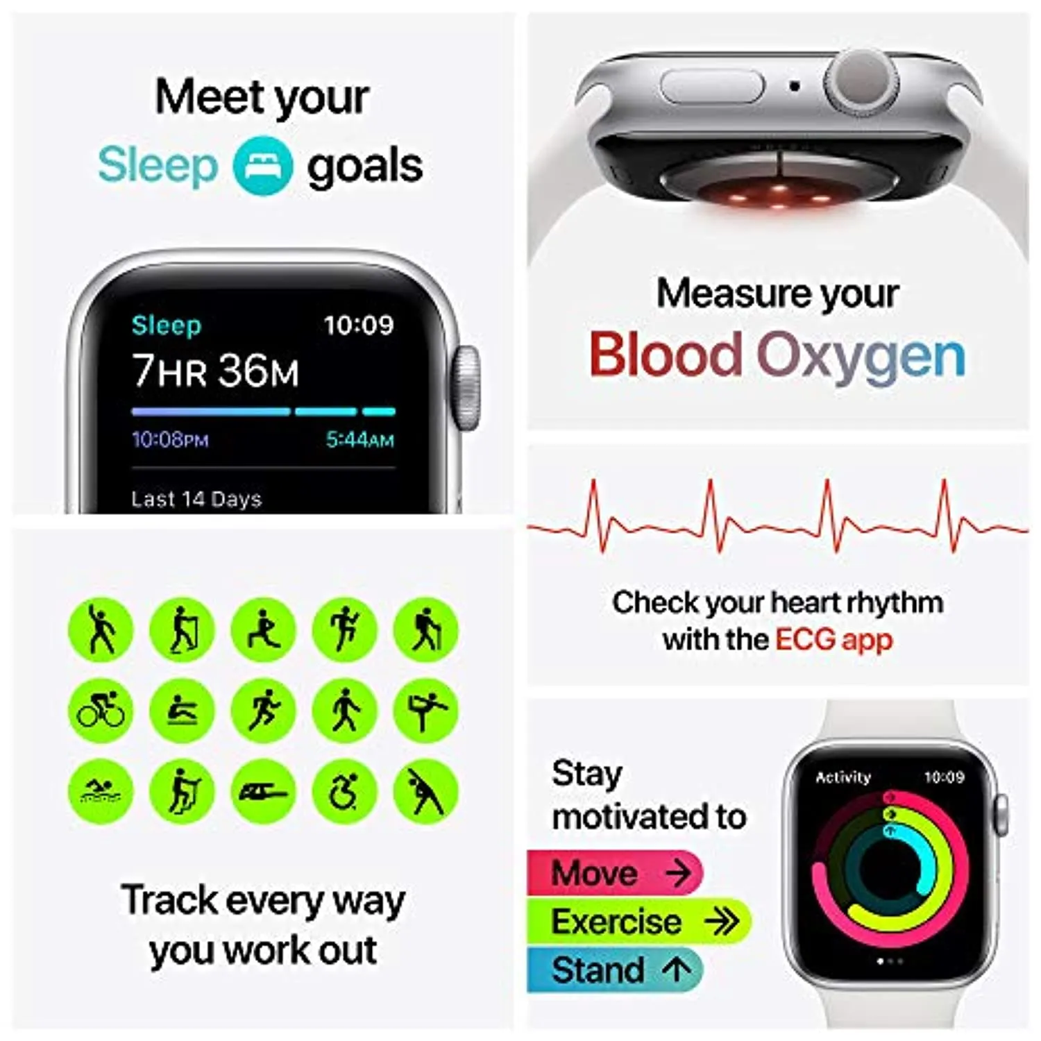 Apple Watch Series 6 (GPS, 40mm) - Space Gray Aluminum Case with Black Sport Band