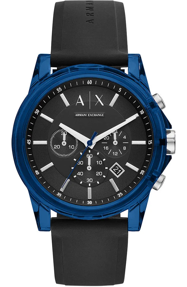 Armani Exchange Outerbanks Blue Silicon Strap Men's Watch AX1339