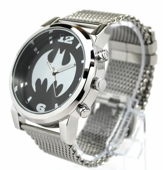 Batman Silvertone Mesh Strap Watch (BAT8043)