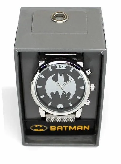 Batman Silvertone Mesh Strap Watch (BAT8043)