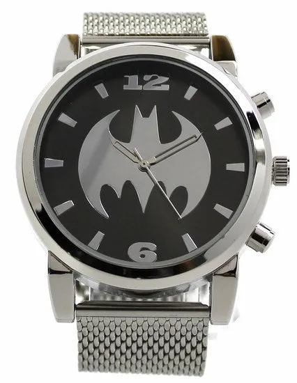 Batman Silvertone Mesh Strap Watch (BAT8043)