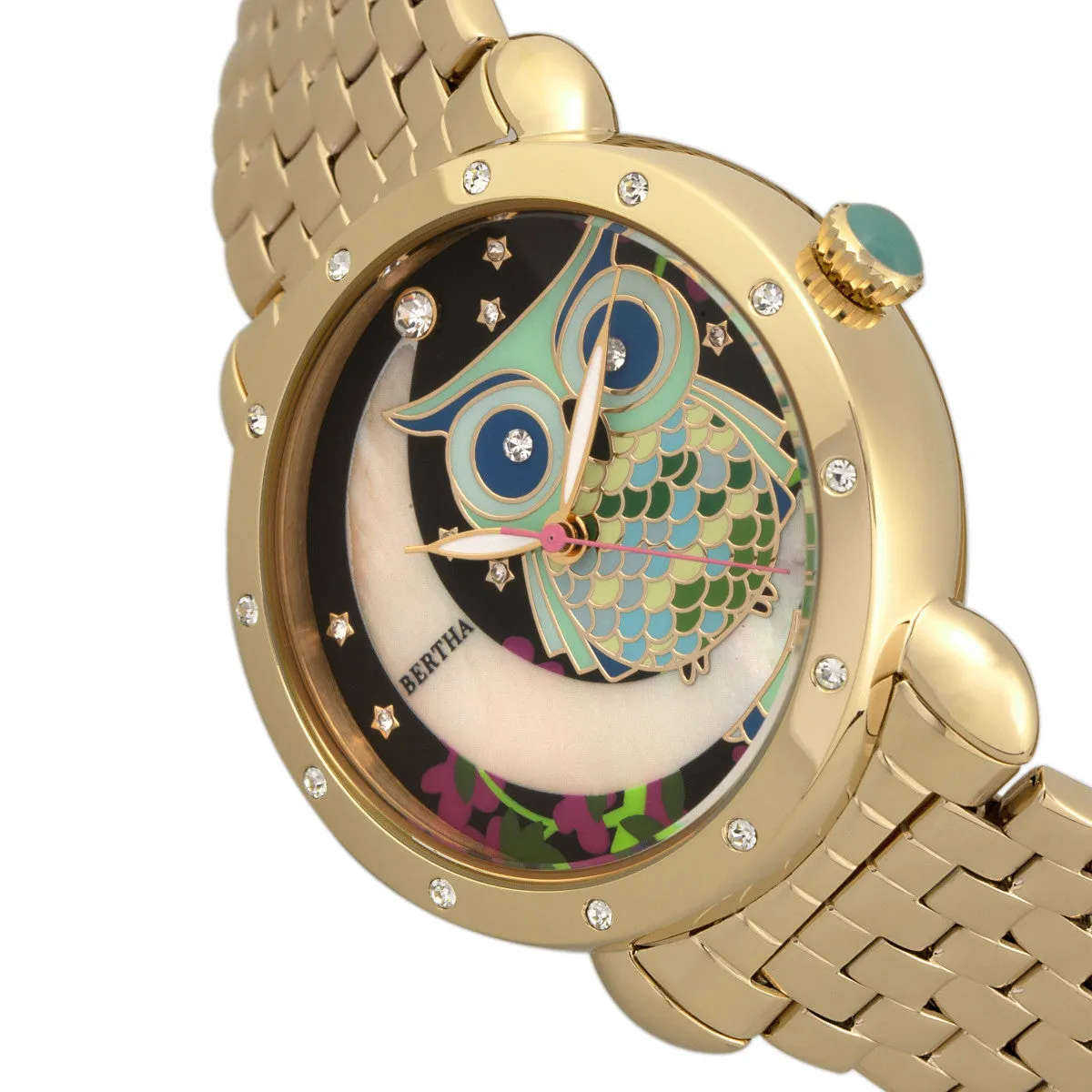 Bertha Ashley MOP Ladies Bracelet Watch - Gold