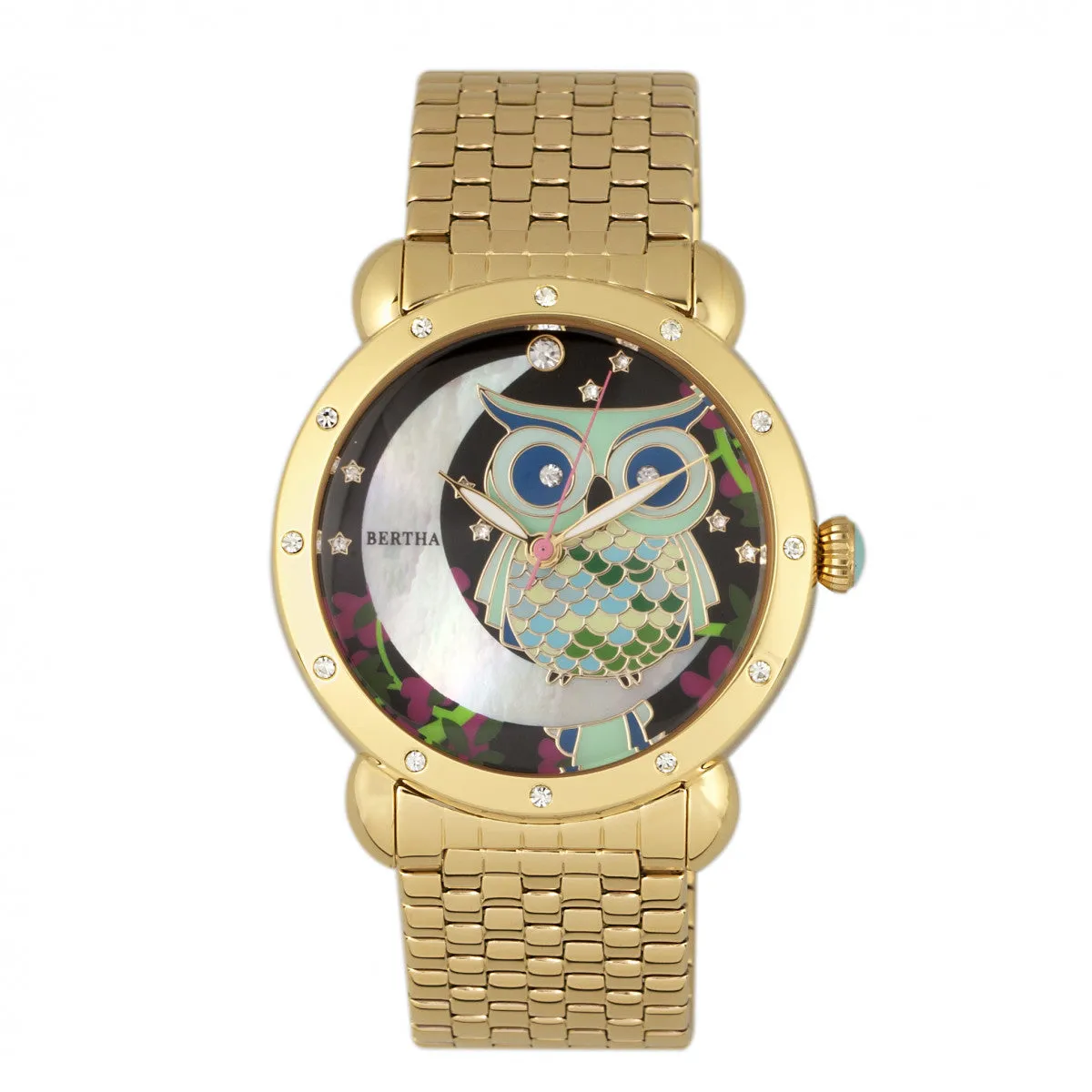 Bertha Ashley MOP Ladies Bracelet Watch - Gold