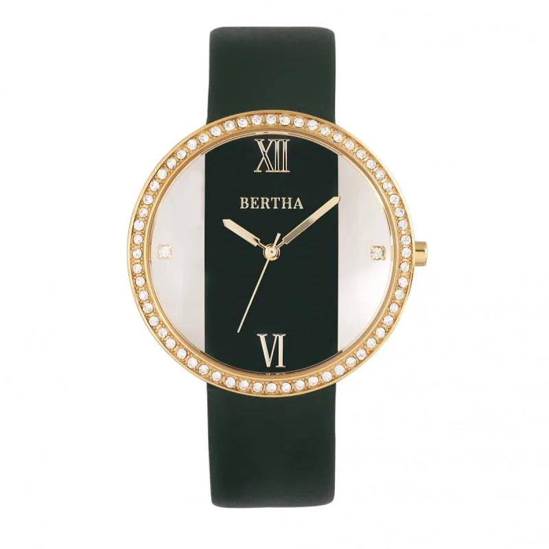 Bertha Ingrid Leather-Band Watch