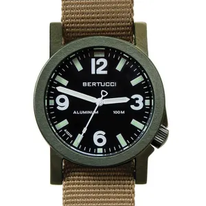 Bertucci A-6A Experior Mens Coyote Nylon Band Marine Black Japan Quartz Dial Watch - 16506