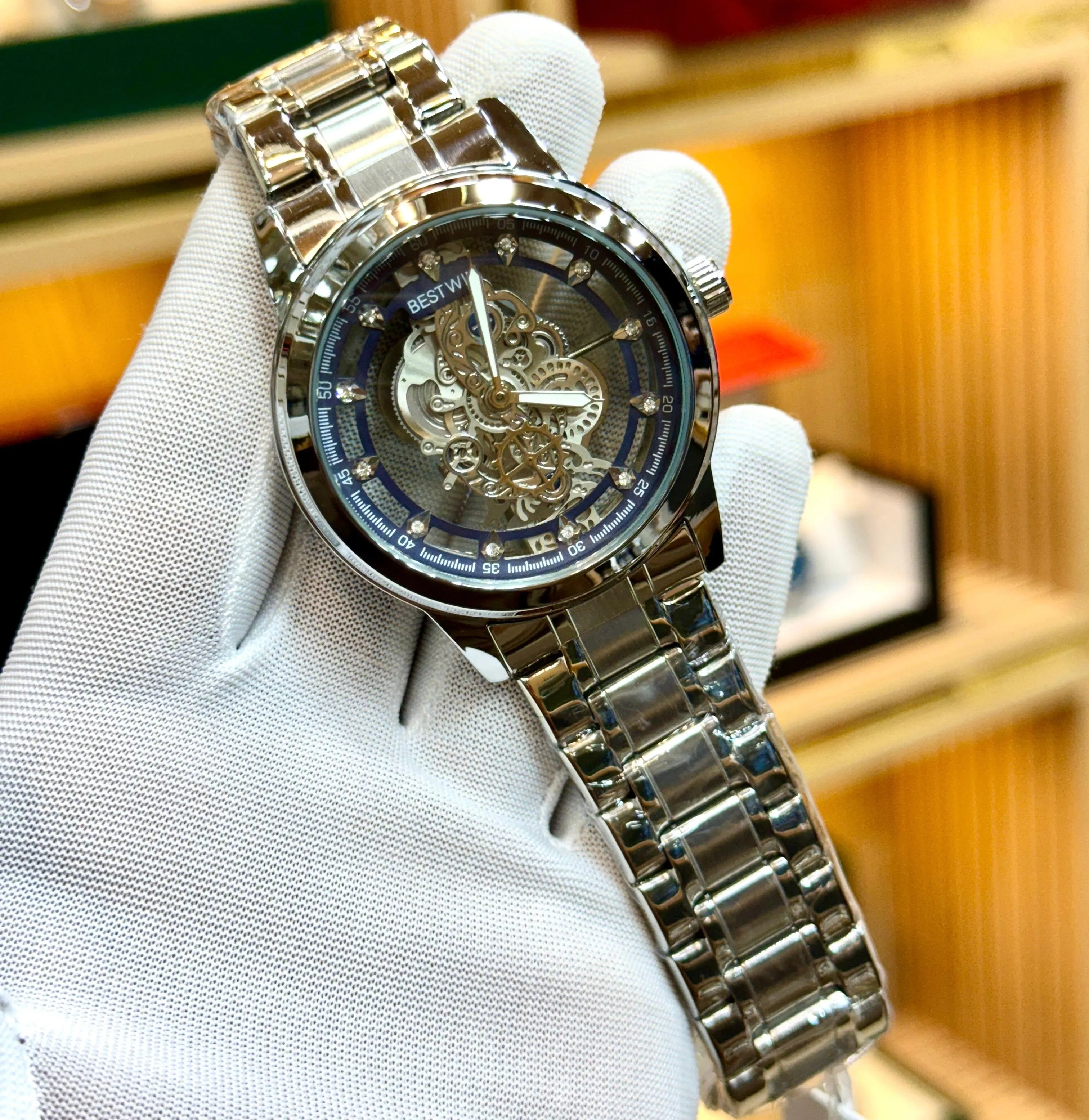 BESTWIN Original - Fully Skeleton Face Watch with Quartz Movement