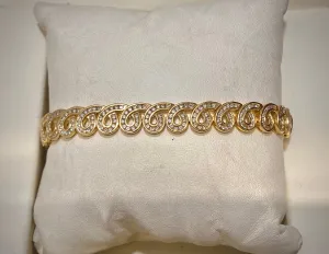 BRACELET Bvlgari style Unique Solid Yellow Gold w/338 Diamonds- $30K APR w/ CoA!