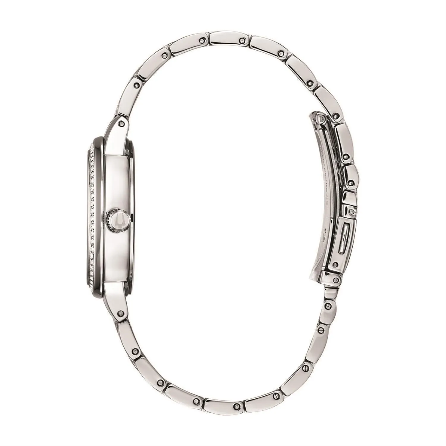 Bulova Watch with 32MM Blue Round Dial and Stainless Steel Bracelet. 96L276