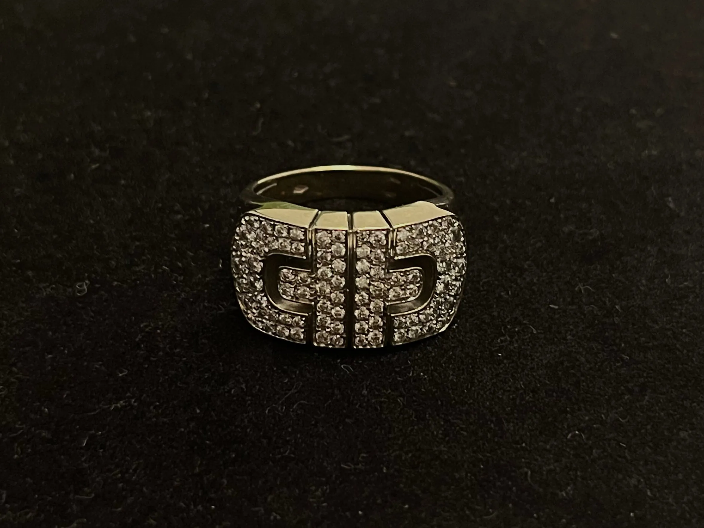 BVLGARI RING 18K White Gold 88 Diamonds Elegance Unique Nice - $30K APR w/ CoA!!
