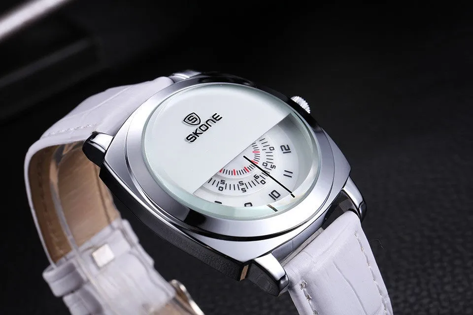 Casual SKONE Genuine Men & Women Brand Wristwatches Special design Military Leather Sports Watch Relogio Masculino