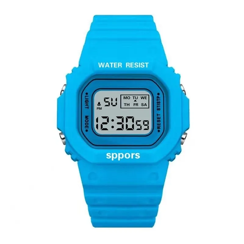 Casual Solid Color Buckle Electronic Men's Watches
