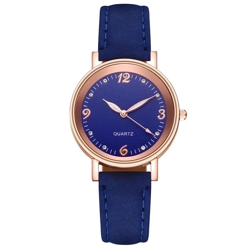Casual Solid Color Buckle Quartz Women's Watches