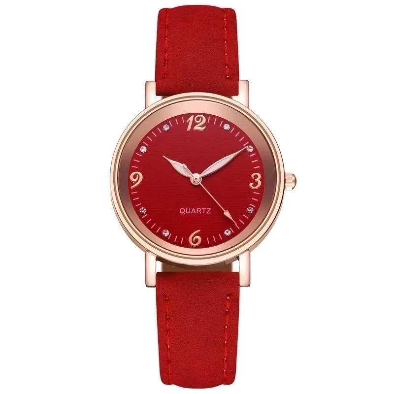Casual Solid Color Buckle Quartz Women's Watches