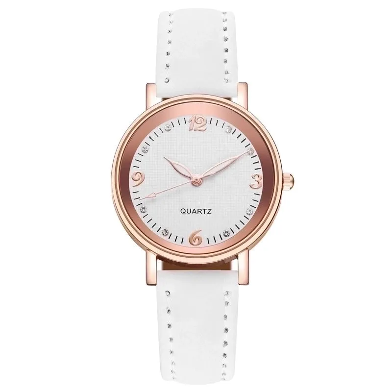 Casual Solid Color Buckle Quartz Women's Watches