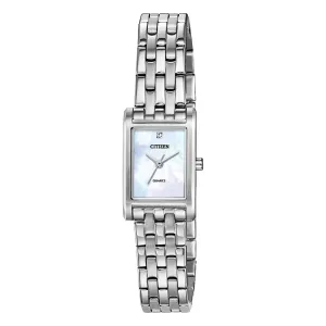 Citizen Womens Quartz Mother Of Pearl Dial Silver Stainless Steel Strap Watch - EJ6121-51D
