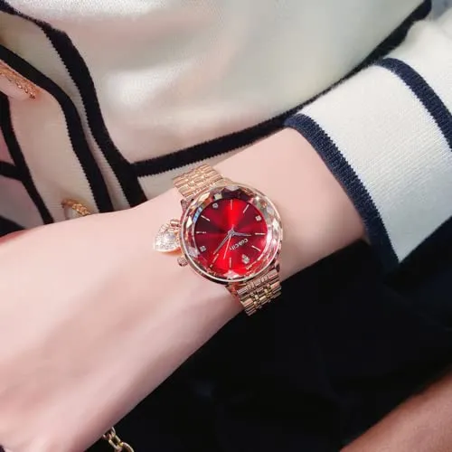 Classic Women Cute Fancy Bling Prismatic Diamond Watch