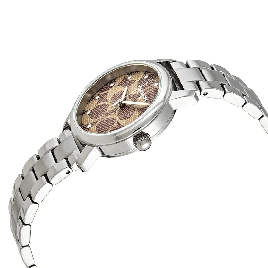 Coach Classic Logo Quartz Brown Dial Ladies Watch 14000058