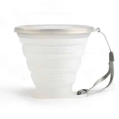 Colorful Folding Silicone Cup with Strap