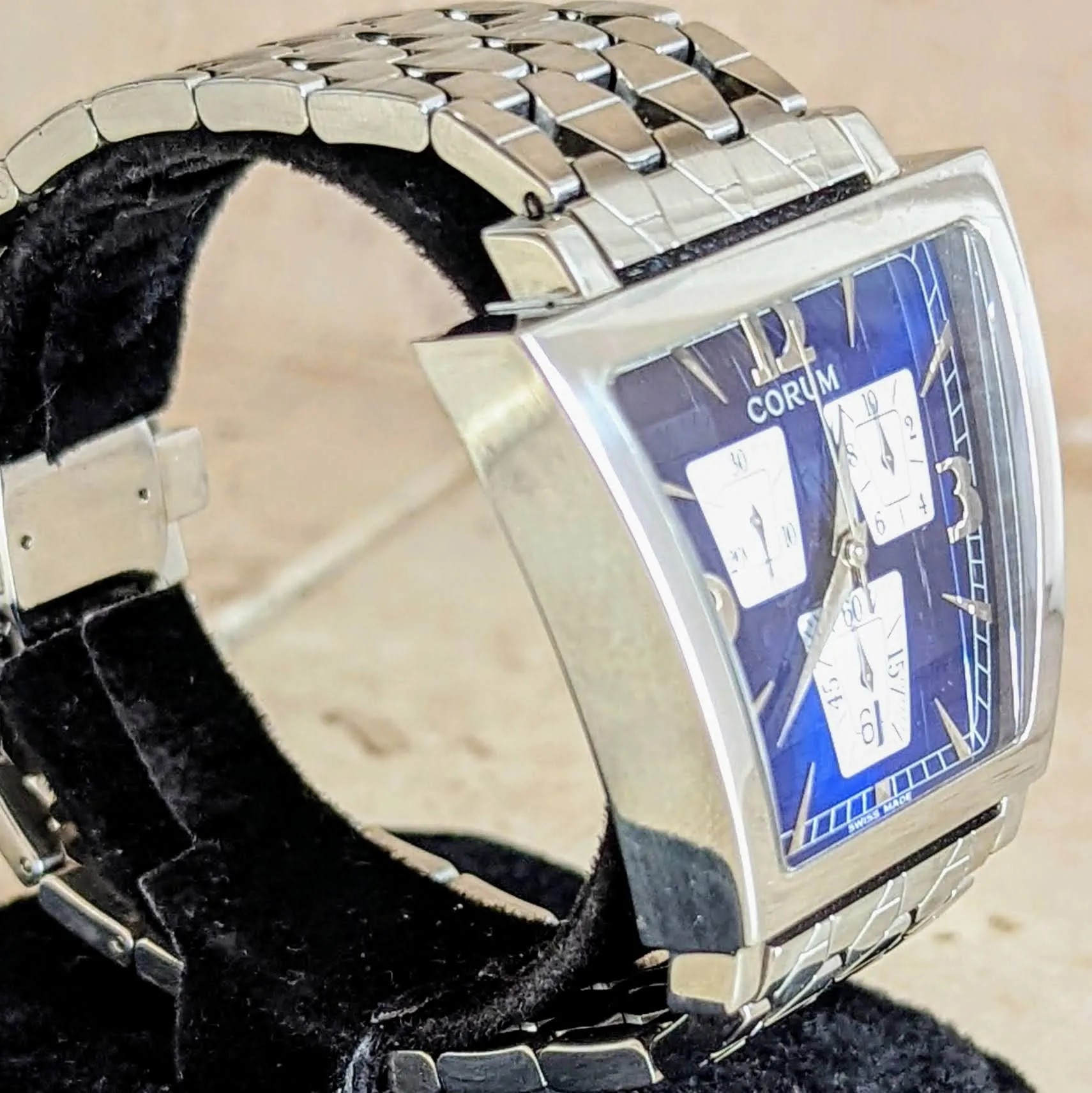 CORUM Trapeze Chronograph Watch 196.404.20 Swiss Made Wristwatch