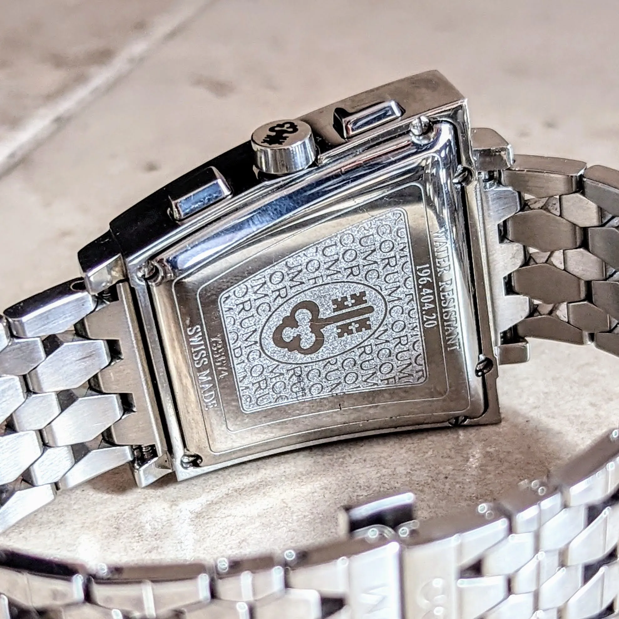 CORUM Trapeze Chronograph Watch 196.404.20 Swiss Made Wristwatch