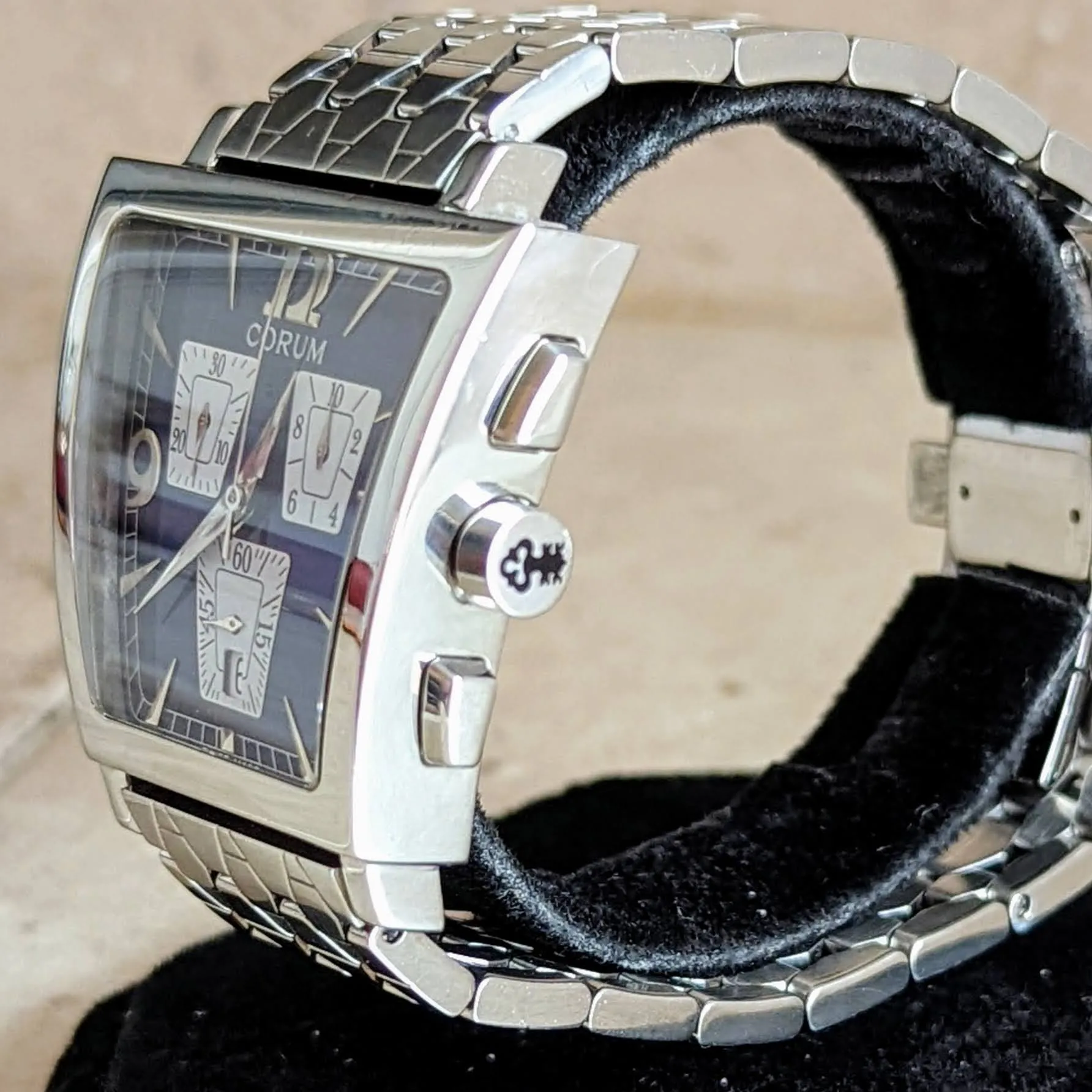 CORUM Trapeze Chronograph Watch 196.404.20 Swiss Made Wristwatch