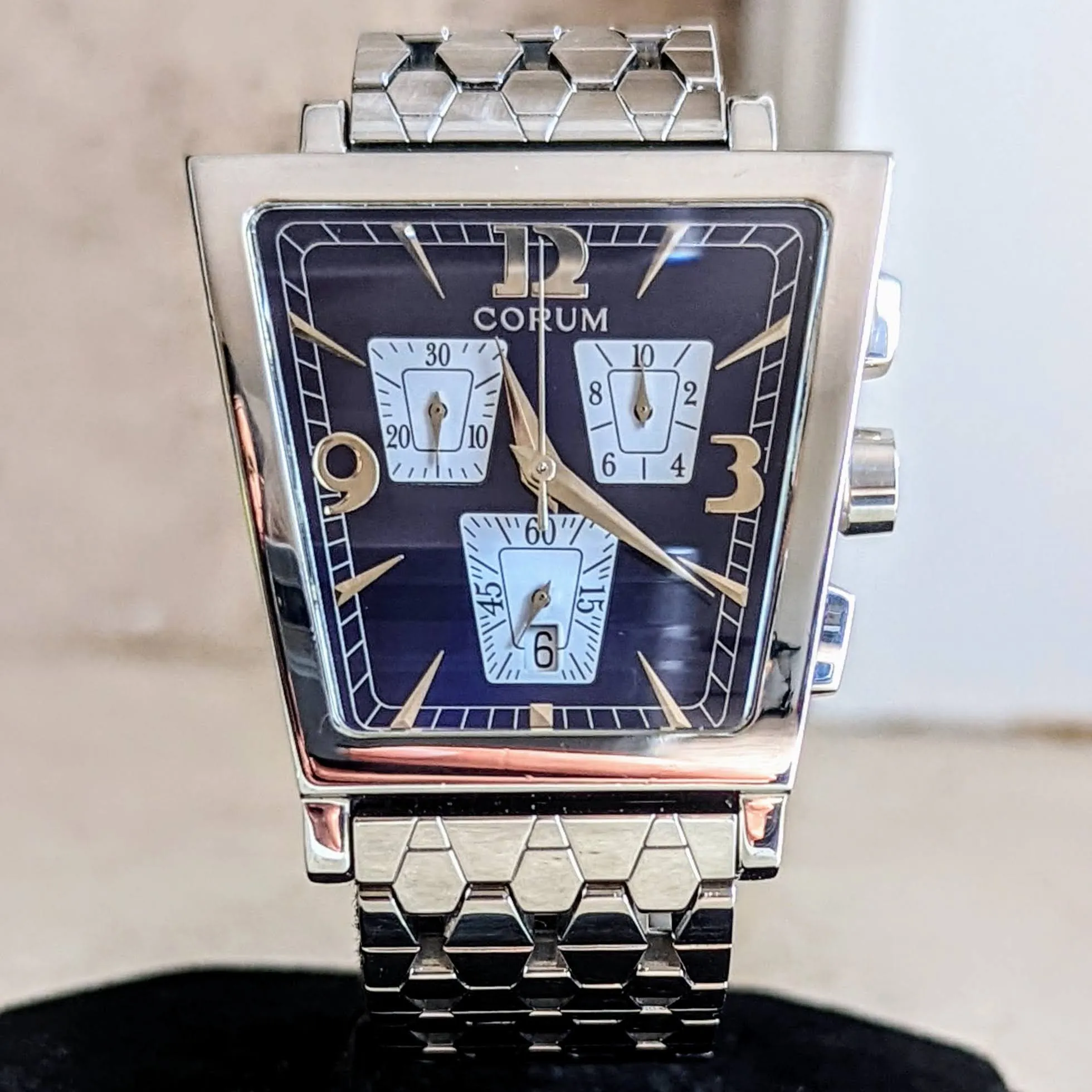 CORUM Trapeze Chronograph Watch 196.404.20 Swiss Made Wristwatch