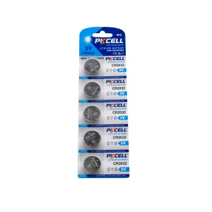 CR2032-5B (N) 3.0V, 0 Hg, 210mAh