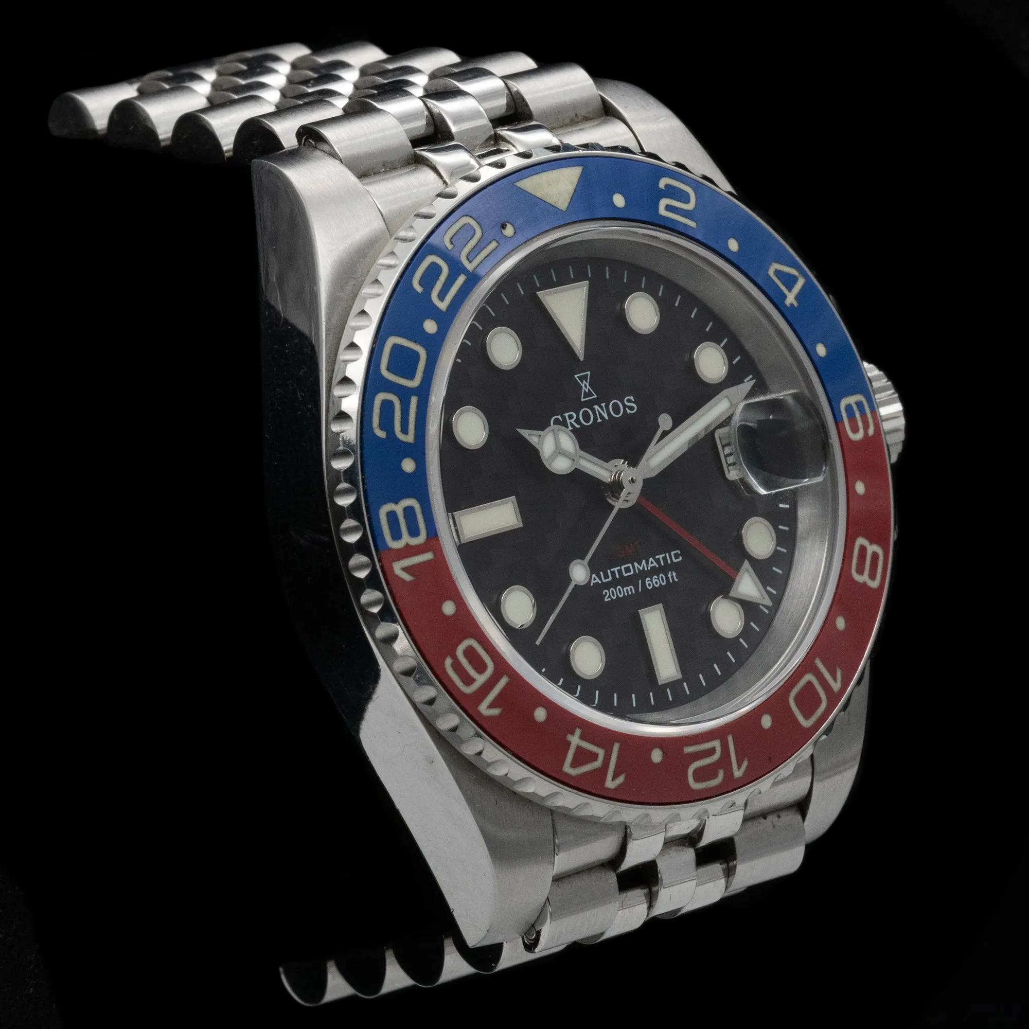 Cronos - GMT Stainless Steel 'Pepsi'