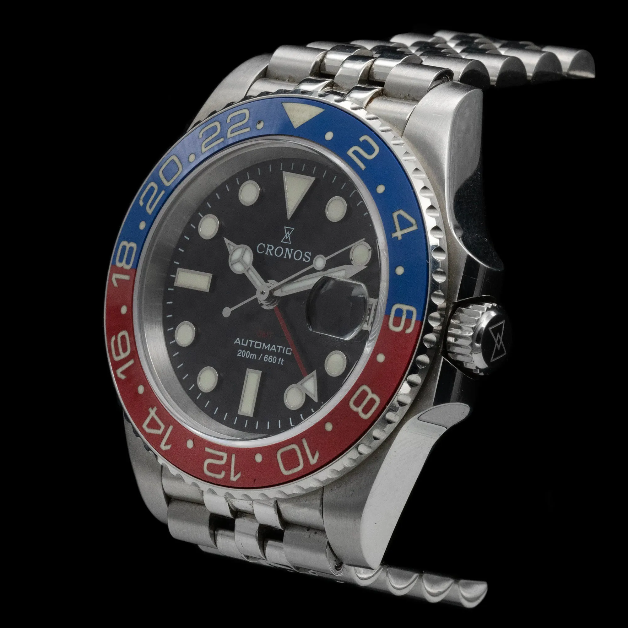 Cronos - GMT Stainless Steel 'Pepsi'